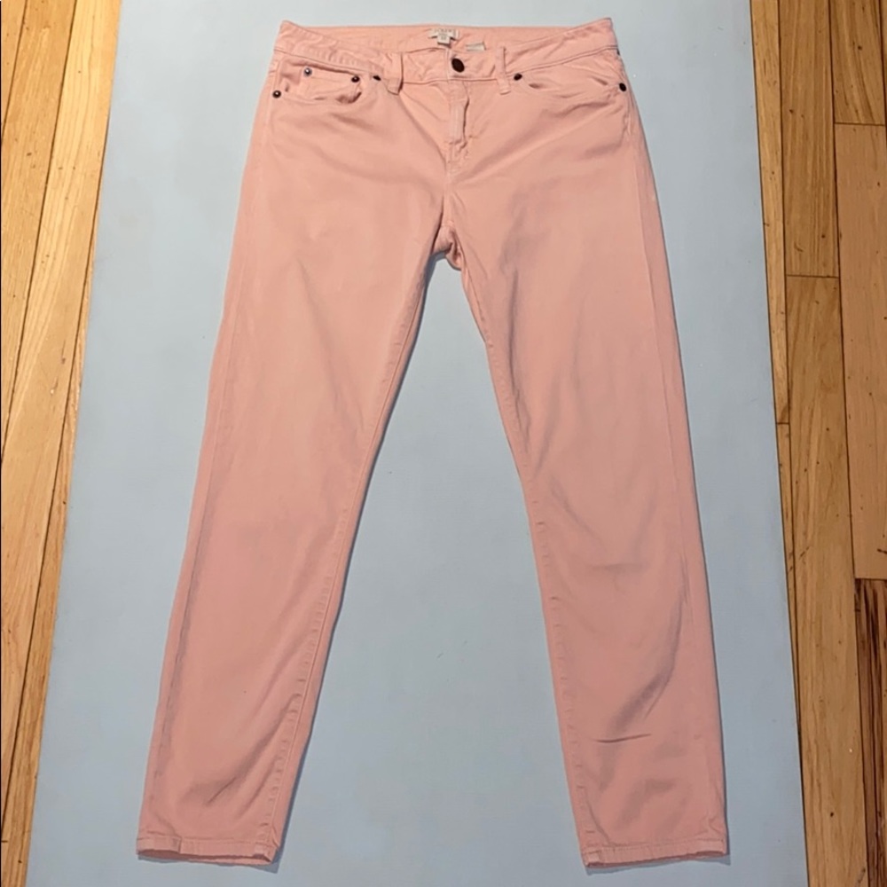 Women’s  J.Crew Pink Mid Rise Skinny Pants 27